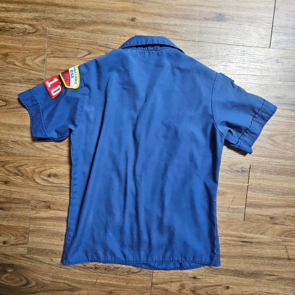 Boy Scouts‎ Of America BSA Official Uniform Shirt Patches Youth M Cotton Blend